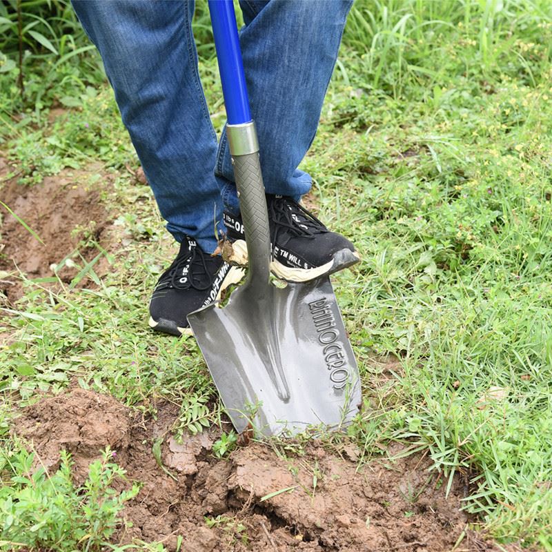 garden shovel with long handle soil digging