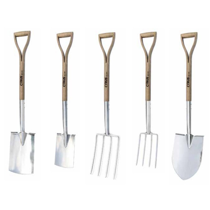 Conjunto de pá e garfo de aço inoxidável